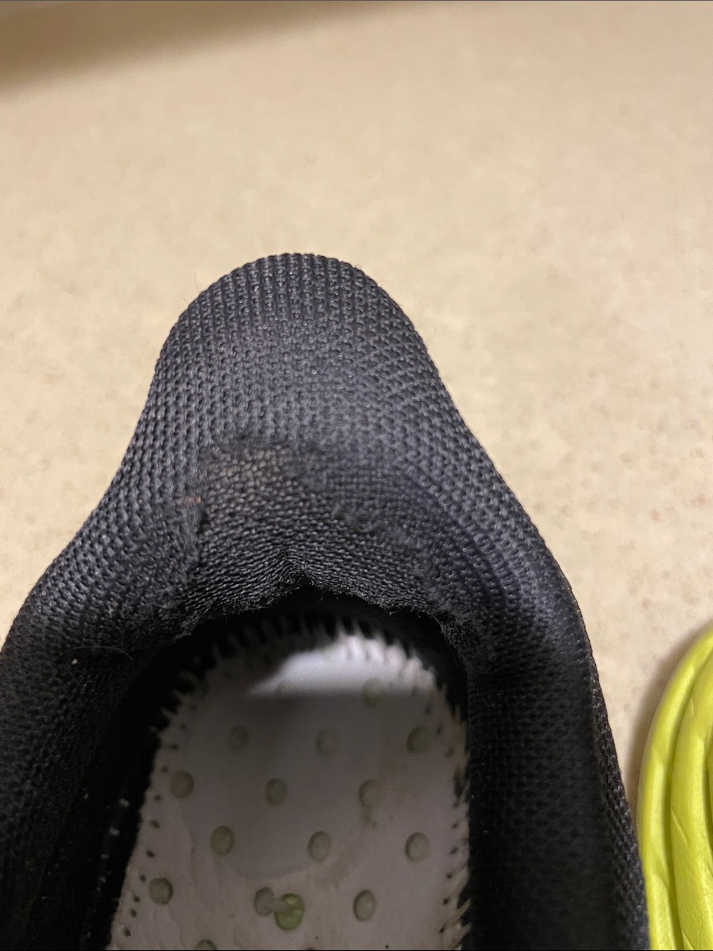 Hoka Black, purple, yellow Running Shoes. One insole missing. - Picture 5 of 6